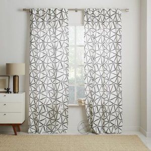 WEST ELM Abstract Triangle Curtains (2 panels)